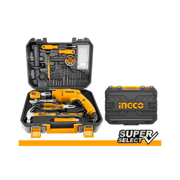 Ingco HKTHP11151 Alum Head Corded Electric Hammer 680w Variable Speed Drill Tools Set