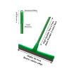 Industrial FV070 Plastic Green Rubber Squeegee Strong Handle Floor Wiper