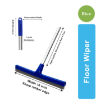 Industrial FV072 Plastic Blue Rubber Squeegee Aluminium Handle Floor Wiper