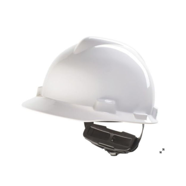 MSA V Guard Polyethylene Protection Head With Chin Strap Safety Helmet