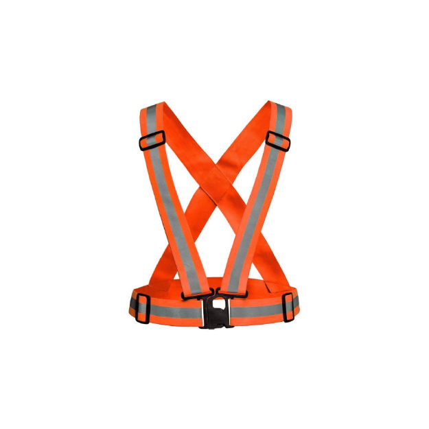Reflective SVO56 Polyester Adjustable Orange Cross Safety Belt