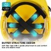 Safeyear W-018 Yellow ABS Ventilated Safety Helmet with Adjustable Ratchet