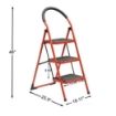 High Quality Carbon Steel Folding Step Ladder with Anti Slip Rubber Pads