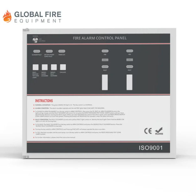 Buy Global Fire CP100 6 Zone Conventional Fire Alarm Control Panel ...