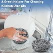 Stainless Steel Dish-Washing Scrubber Sponge – Heavy-Duty Kitchen Scouring Pad