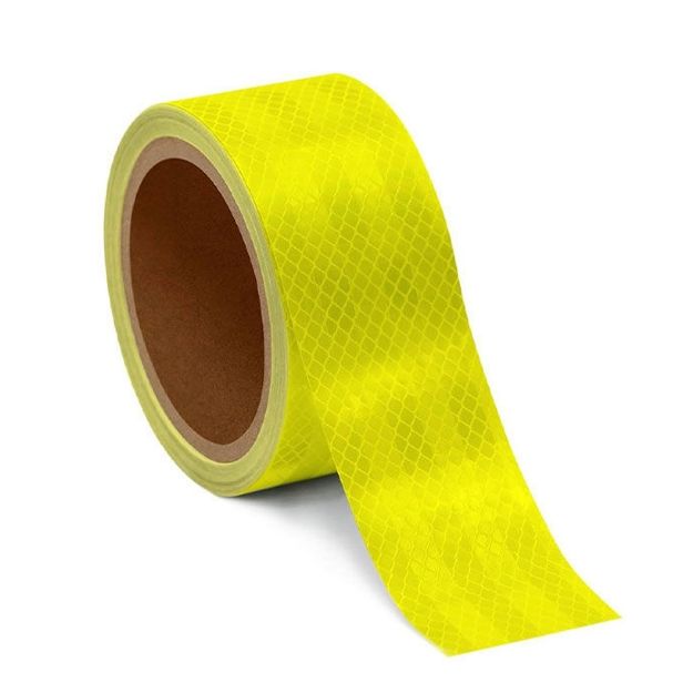Road Safety PET Diamond Grade Yellow Adhesive Reflective Warning Tape