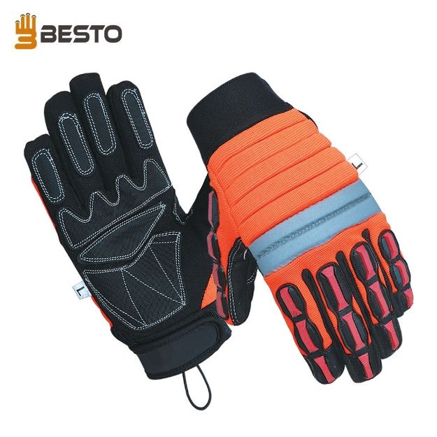 Besto 1037 Impact Resistant Mechanical Hazard Safety Leather Work Gloves		