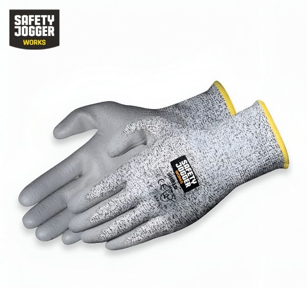 Safety Jogger Shield 4X43C Cut Resistant PU Coated High Performance Polyethylene (HPPE) Safety Gloves in Karachi Pakistan		