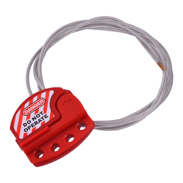 loto Adjustable Cable Lockout 2 Meter Steel Safety Cable for Group Lockout