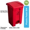PPB 70 liter Plastic Pedal dustbin 