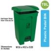 PPB 70 liter Plastic Pedal dustbin 