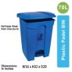 PPB 70 liter Plastic Pedal dustbin 
