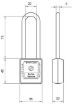 LOTO PL-G37 Nylon Long Shackle Non Conductive Lock Out Safety Padlock		