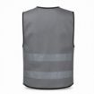 Reflective 120GSM Polyester Grey Safety Vest