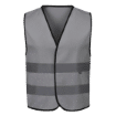 Reflective 120GSM Polyester Grey Safety Vest