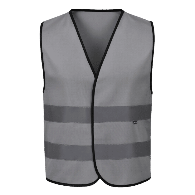 Reflective 120GSM Polyester Grey Safety Vest