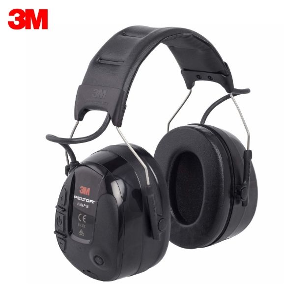3M Peltor ProTac III Level Dependent Earmuffs With Black Headset Headband