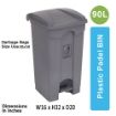 PPB 90 Liter Plastic Pedal Bin