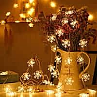 DesiDiya 16 Snowflakes LED Light (Warm White)