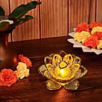 DesiDiya Lotus Flower Tea Light (Golden)