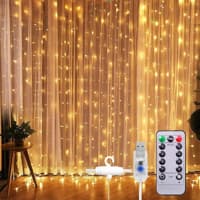 Desidiya Fairy Curtain Light 300 LED With Remote - Warm White