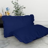 Pillow Cover Cotton Deep Blue - 16x24 Inches