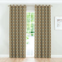 Rich Drape Decorous Door Curtain Abstract - Coffee
