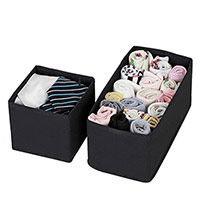 Double R Bags Large Foldable Box & Drawer Organiser Set - 27.9x27.9x12.7 cm