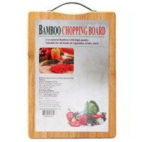 Bamboo Chopping Board With Steel Handle (40 x 27 x 1.5 cm)