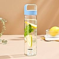 Borosil Neo Borosilicate Glass Water Bottle With Blue Lid