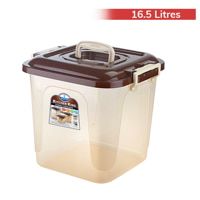 Joyo Plastic Kitchen King Storage Container (Brown) - 16.5 L