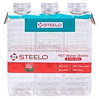 Steelo Ice Cube Bottle (Transparent) 1 L - Set Of 6