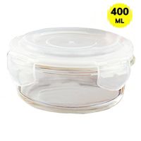 Borosil Klip-N-Store Round Glass Container