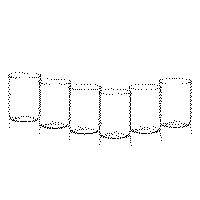 Borosil Radius Glass (295 ml) - 6 Pieces