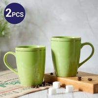 Femora Gold Series Ceramic Coffee Mug (Green) - 320 ml