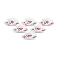La Opala Jamaican Cup & Saucer Set - 6 Pieces