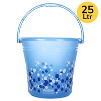 Ratan Plastic Frosty Bucket (Blue) - 25 L
