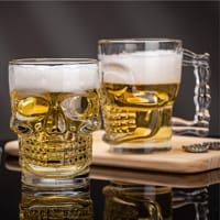 Sanjeev Kapoor Skull Head Beer Mug (500 ml) - Set of 2