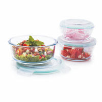 Signoraware Glass Container Borosilicate (Transparent) - 3 Containers