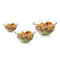 Signoraware Glass Mixing Bowl Borosilicate - 3 Bowls