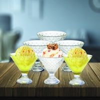 Yera Glass Ice Cream Cup Set (ICV7 M23) - 100 ml (6 Pieces)