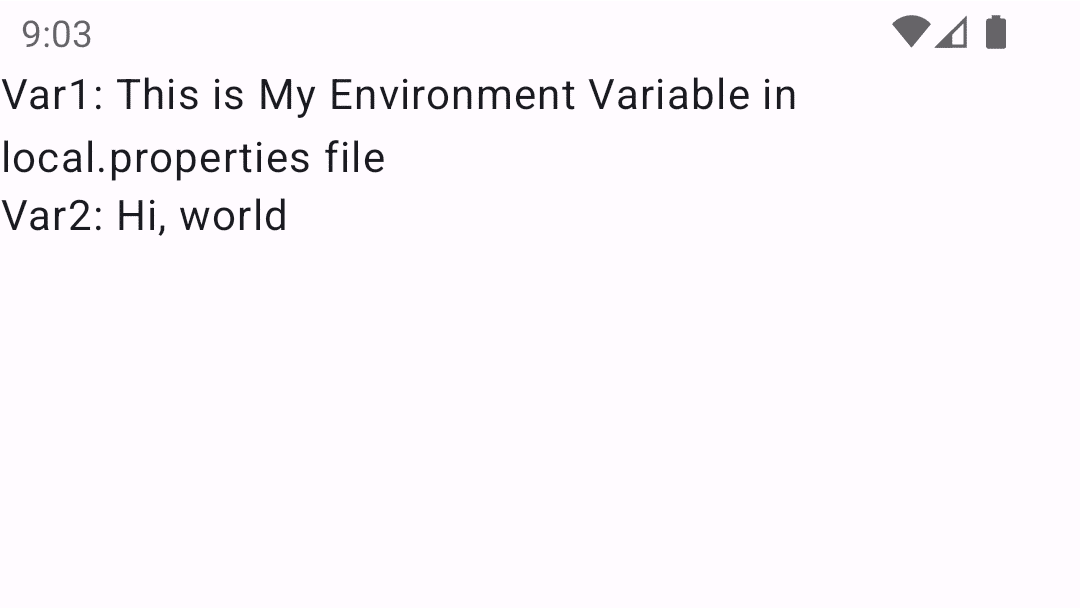 Environment Variables in Android App Project