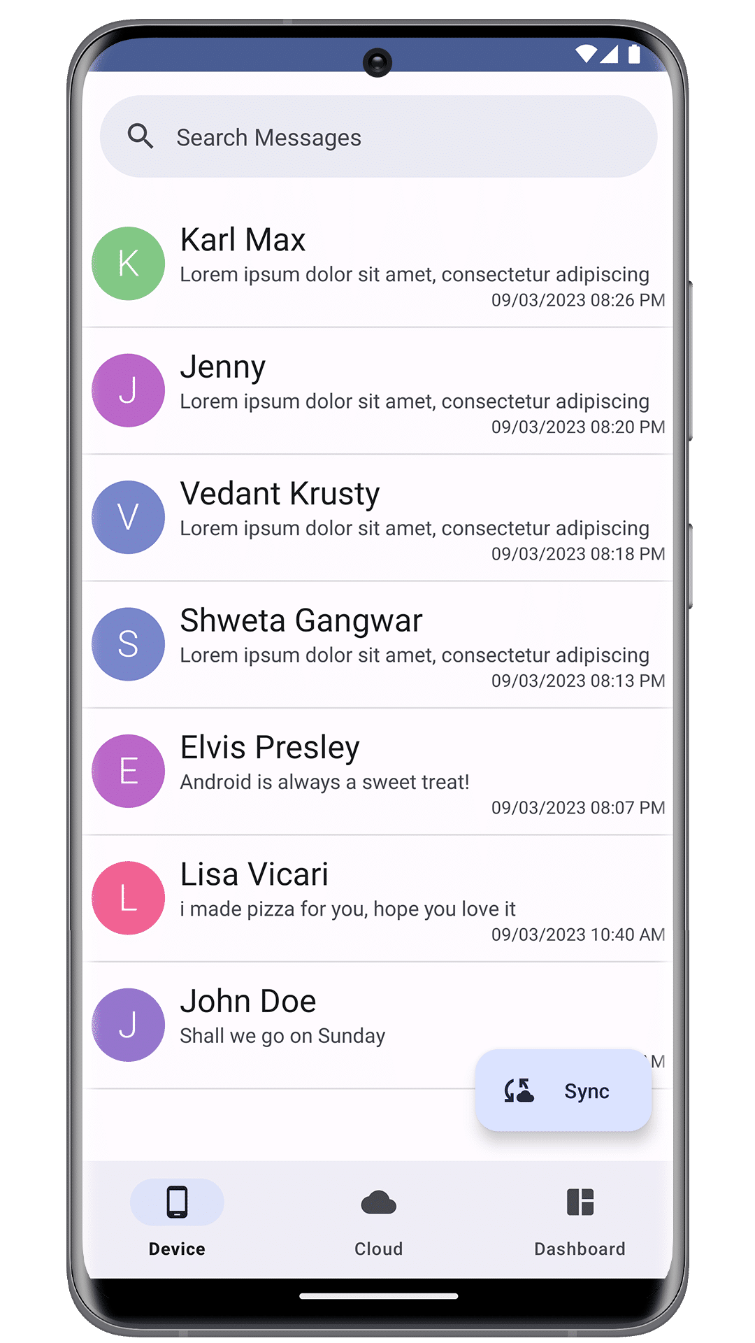 Screenshot of SMS Drive for Android