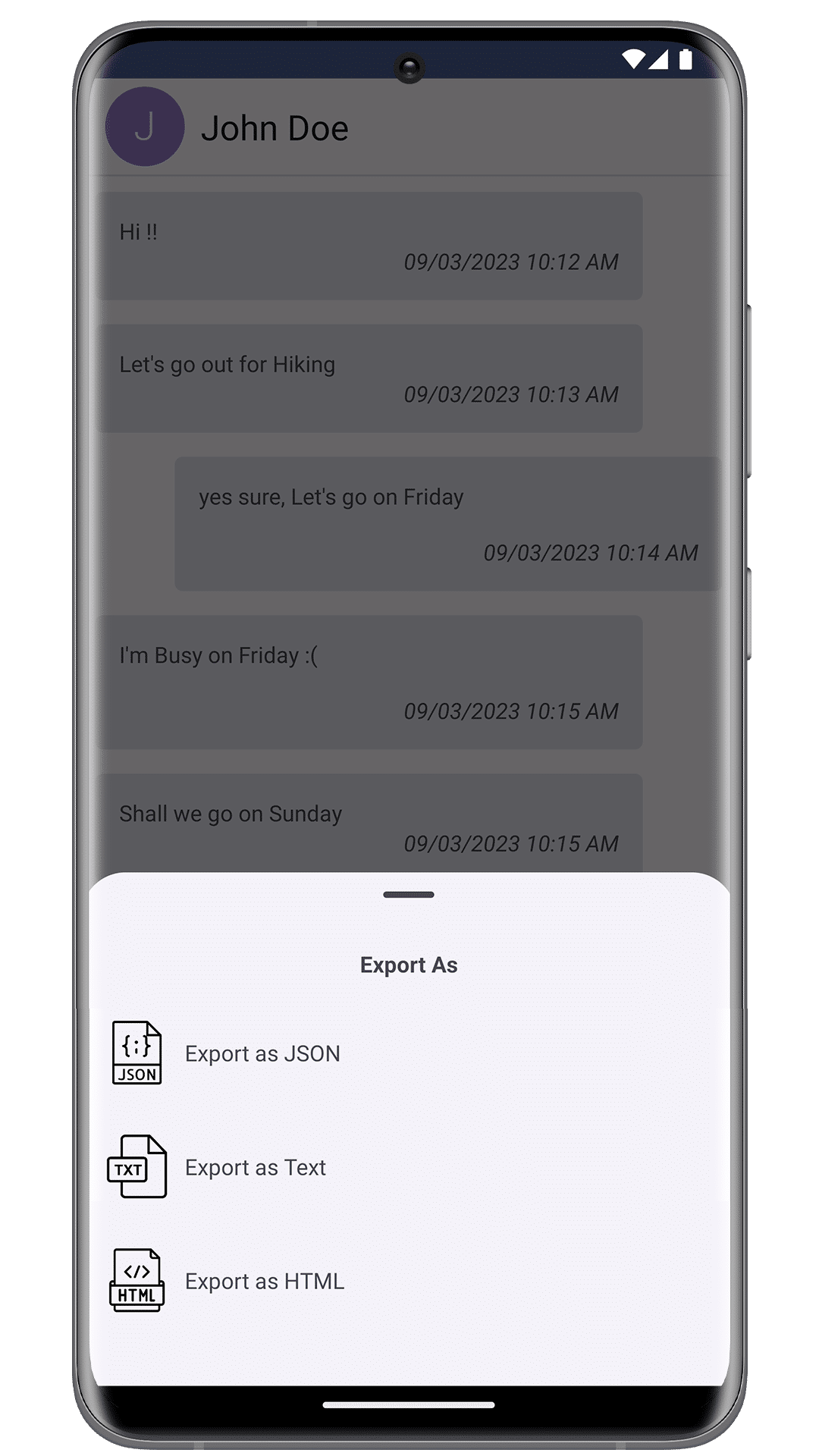 Screenshot of SMS Drive for Android