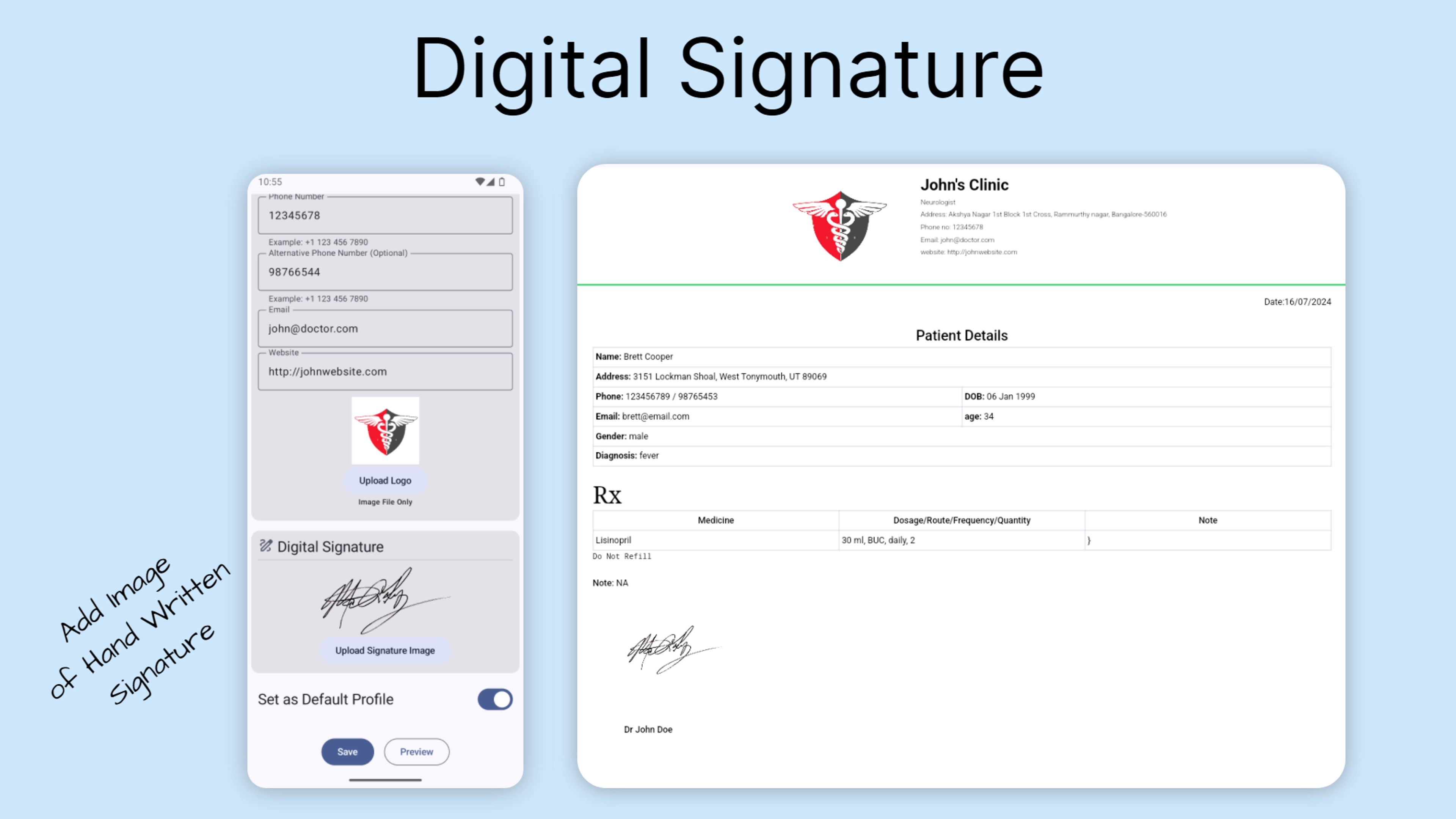 Digital Signature on Prescription