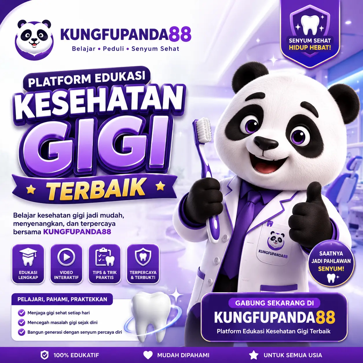 KUNGFUPANDA88 : Platform Edukasi Kesehatan Gigi Terbaik