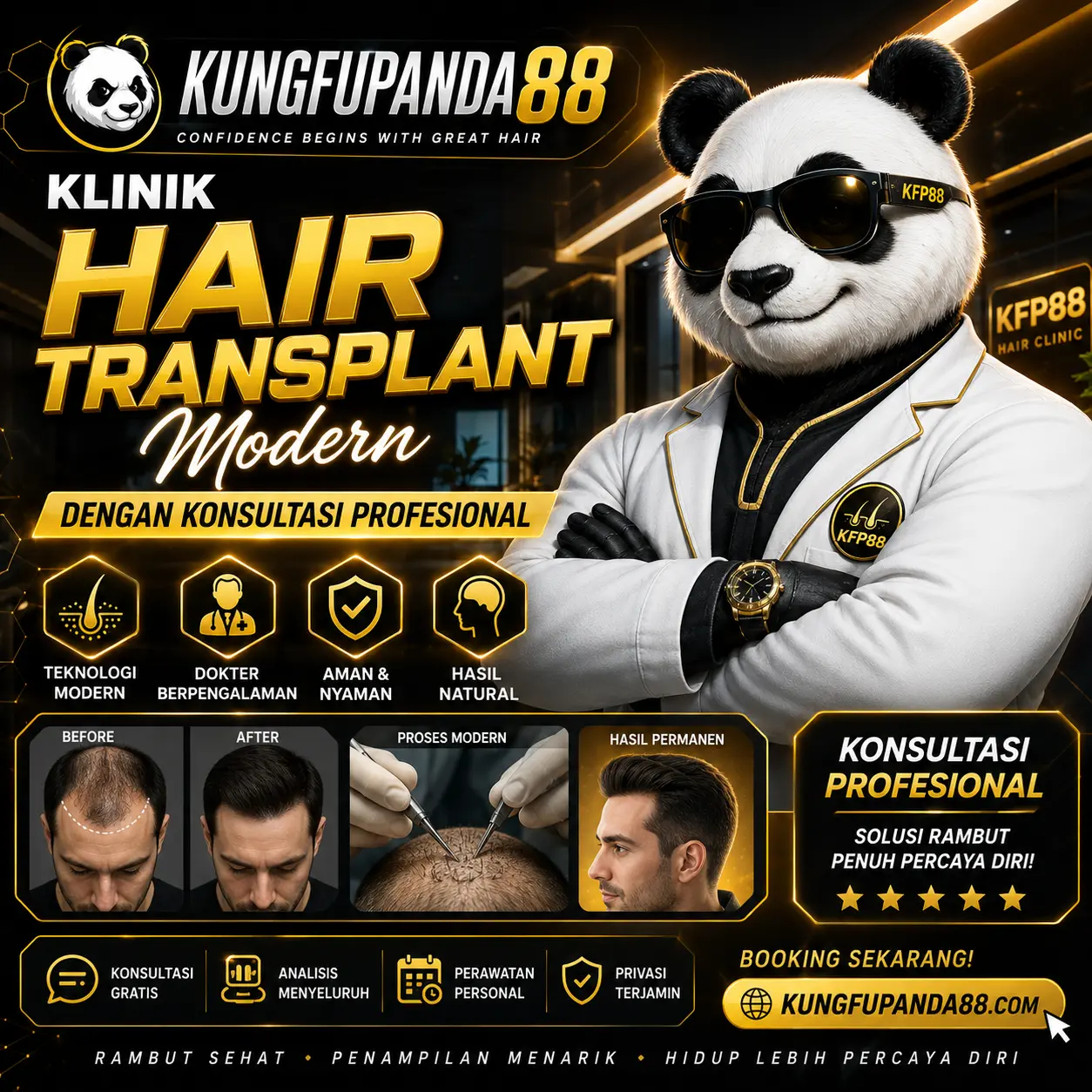 KUNGFUPANDA88 - Klinik Hair Transplant Modern dengan Konsultasi Profesional