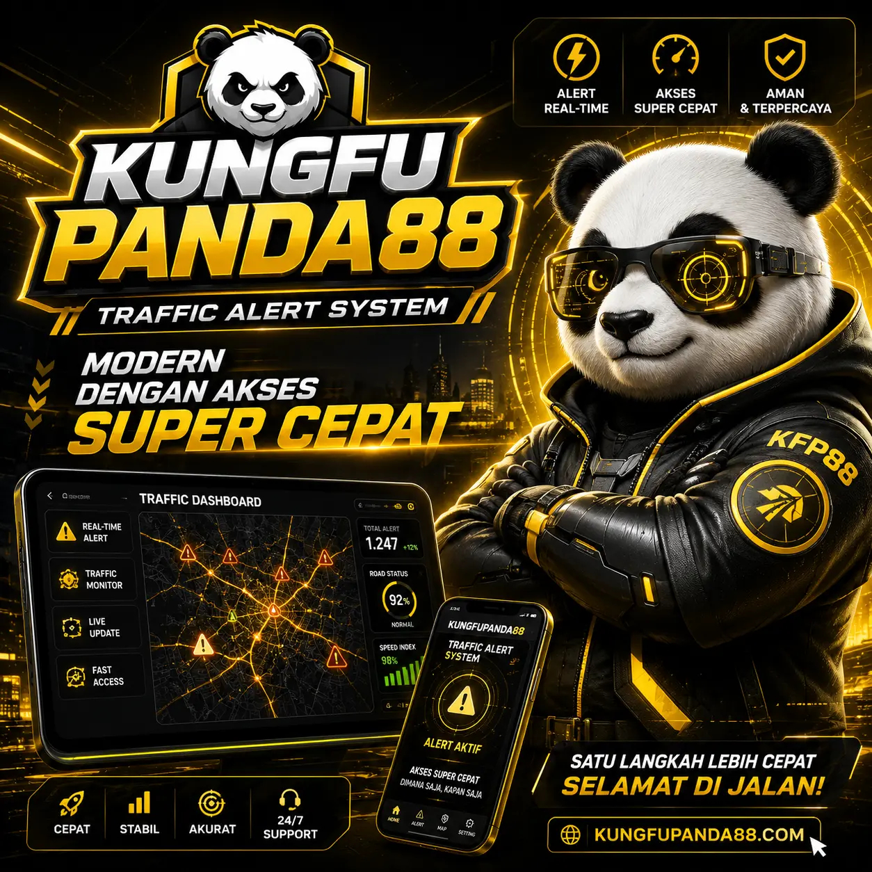KUNGFUPANDA88 - Traffic Alert System Modern dengan Akses Super Cepat