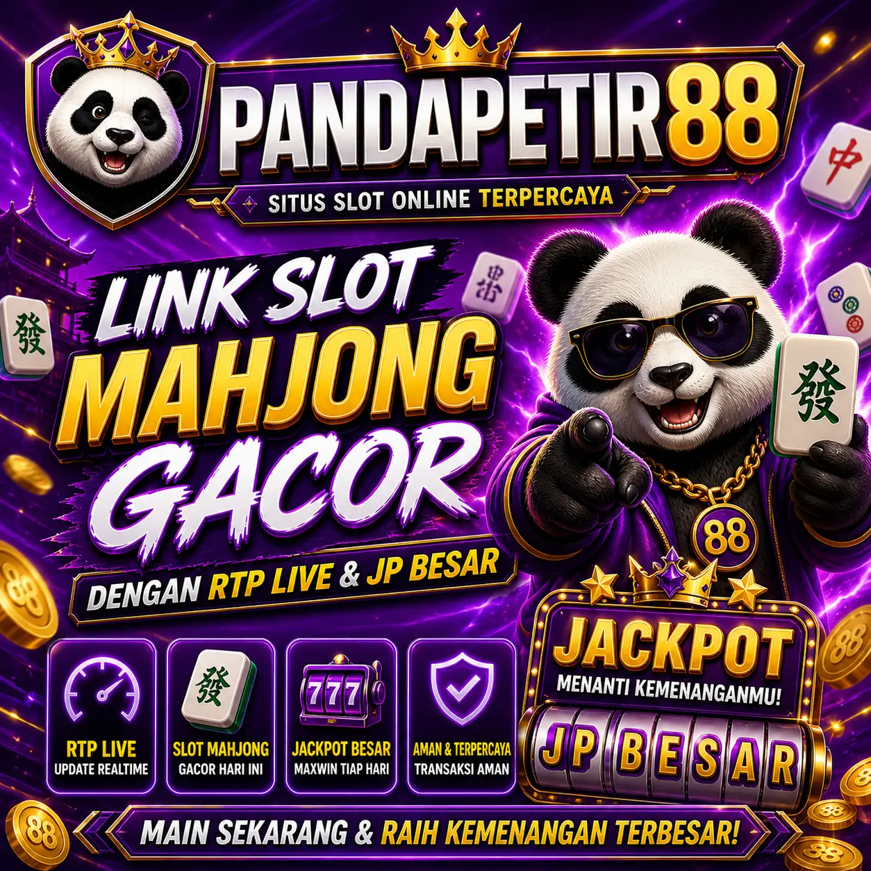 PANDAPETIR88 – Link Slot Mahjong Gacor dengan RTP Live & JP Besar