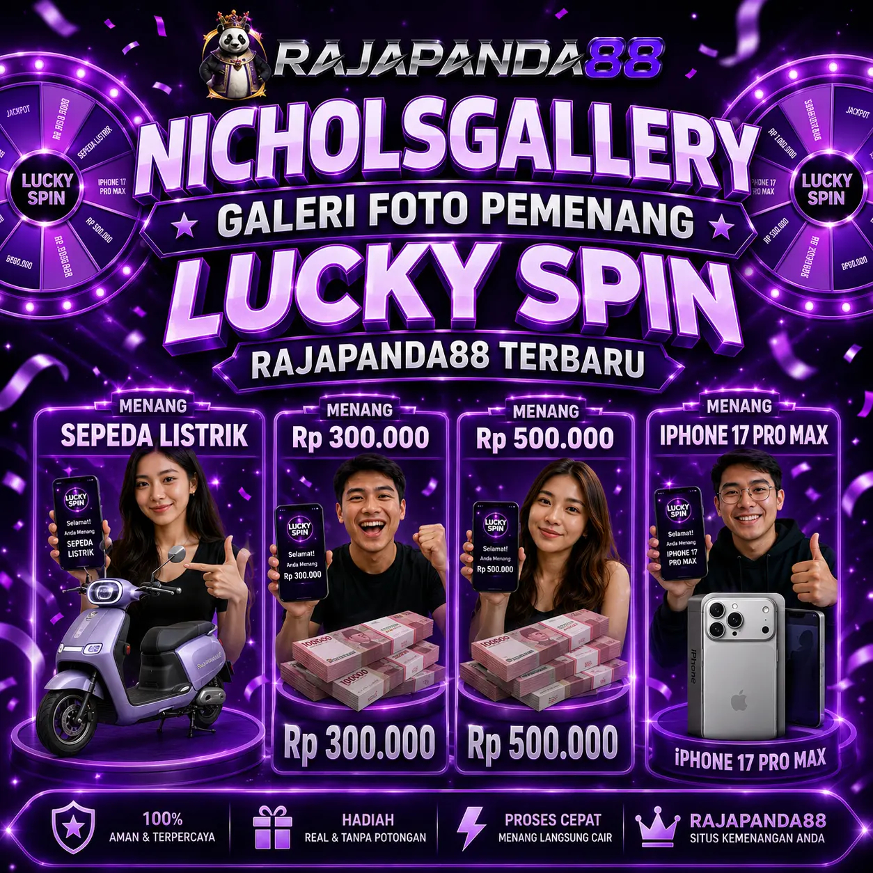 NICHOLSGALLERY : Galeri Foto Pemenang Lucky Spin RAJAPANDA88 Terbaru